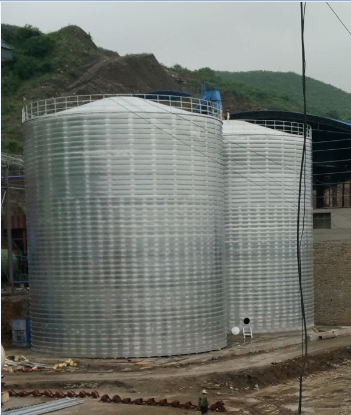 新华镇粮食钢板仓的安装全过程不用热焊接